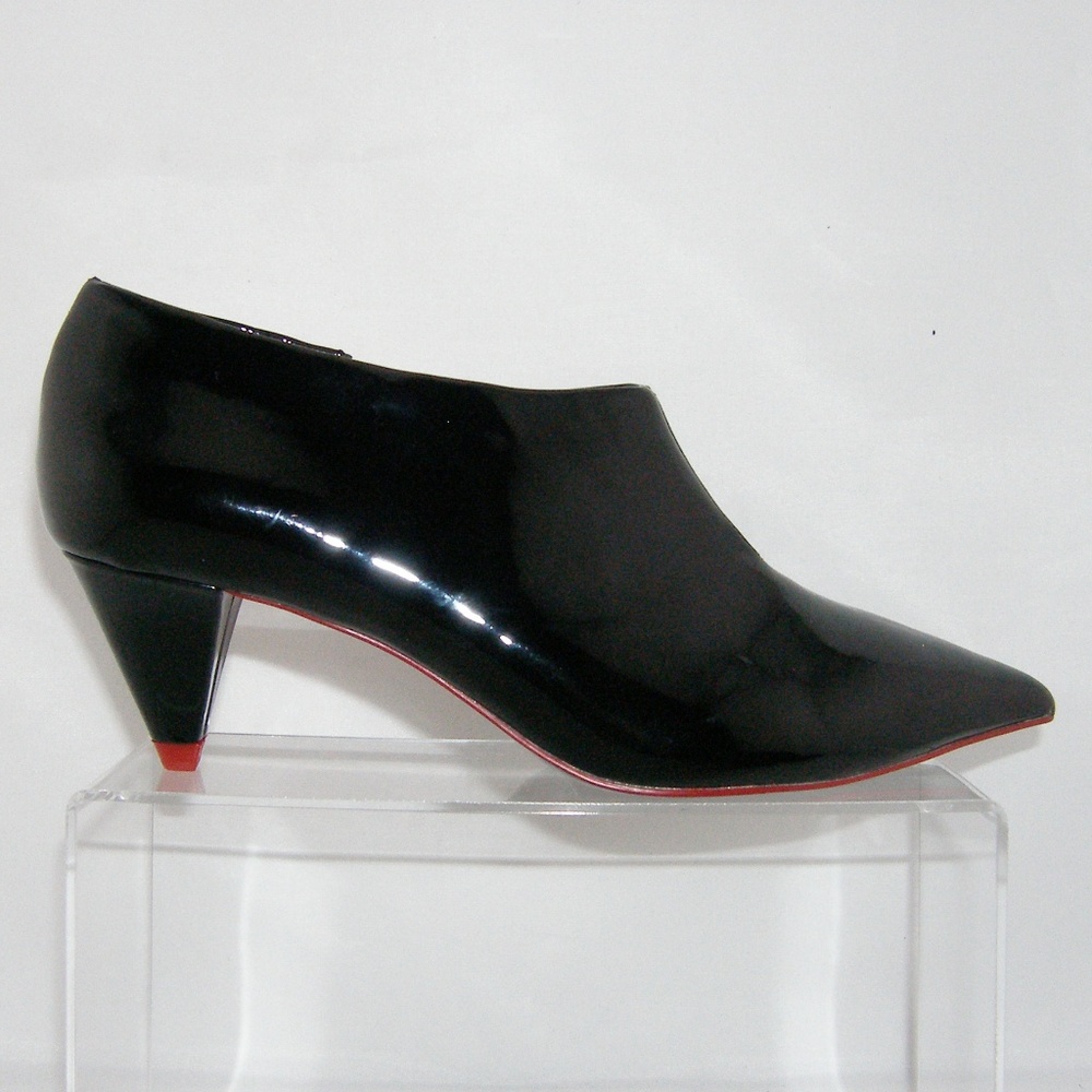 Zara Woman black pointed man made zip booties 6 - Picture 4 of 8